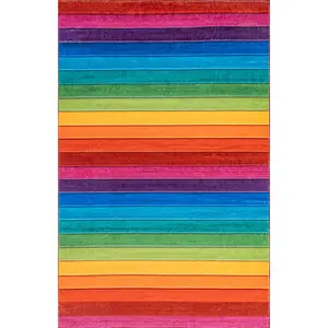 Henriette Rainbow Machine Washable Kids Area Rug