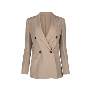 Brunello Cucinelli Beige Virgin Wool Blazer