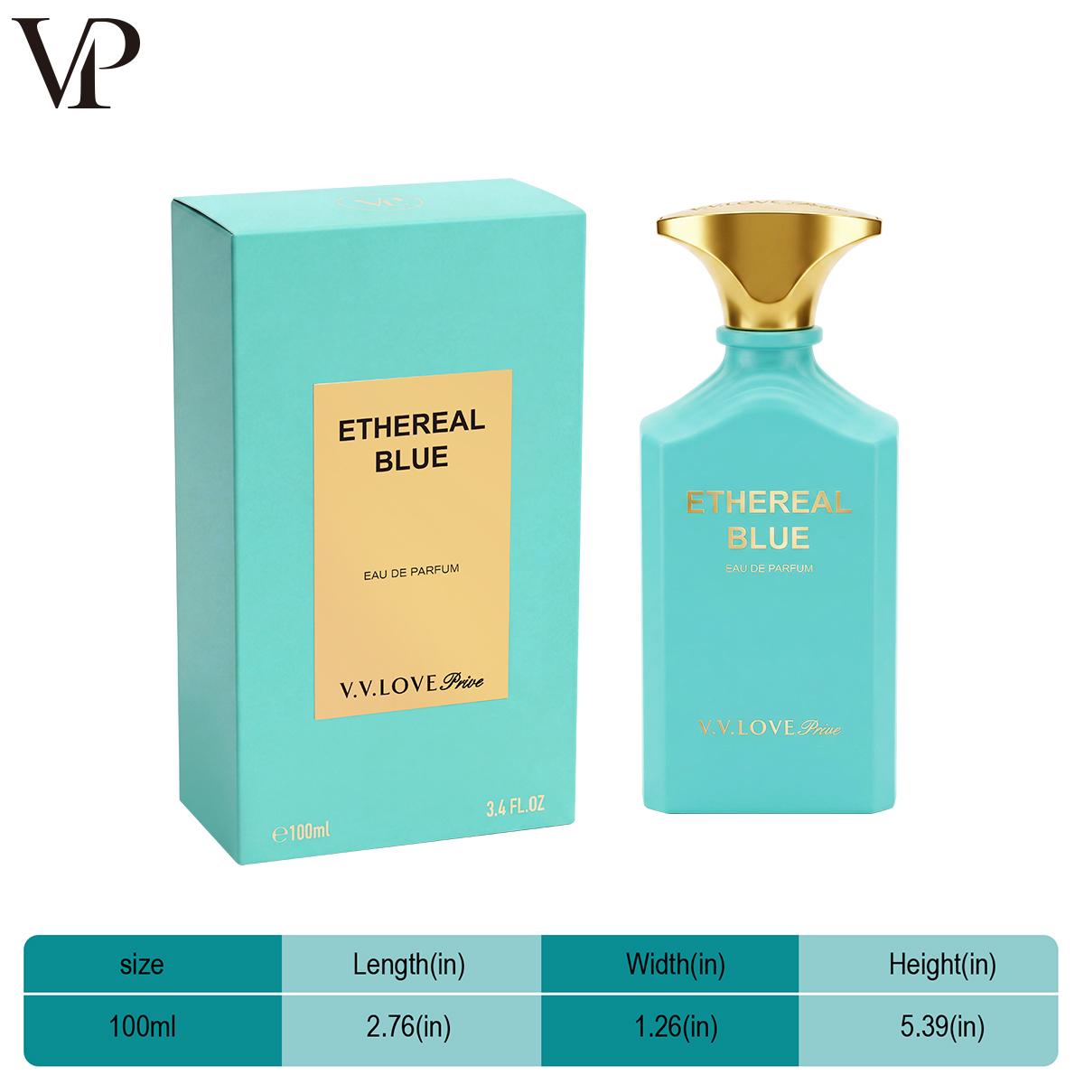 Ethereal Blue | Ambery Vanilla Floral | EDP Luxury Women Perfume 100ml | Almond,Cinnamon,Vanilla & Amberwood | Long Lasting Date Night,Party & Weekend Outing