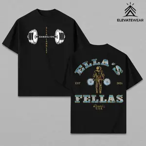 Retro ELLA FELLA Graphic Trendy Tee, Unisex Classic Langley Tshirt, Country Rock new Album Fabric 2026 Shirt, Workout Breathable Cotton Music and Gym Gift for Fans Men Women
