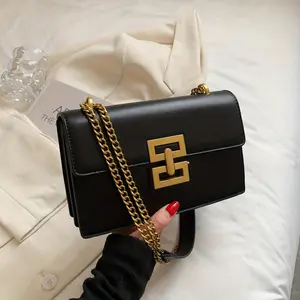 Women's Fashion Crossbody Bag - Light Luxury Covered Shoulder Bag Small Square Bag Versatile Design with Chain Strap