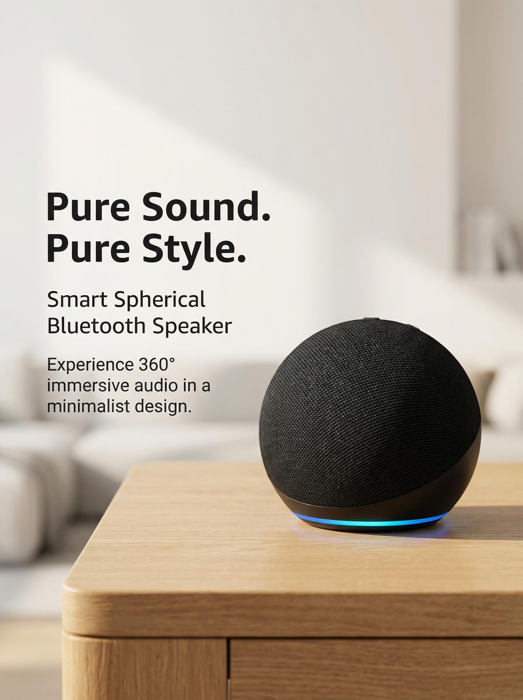 Portable Bluetooth Speaker with Ambient RGB Night Light Rechargeable Wireless Stereo Soundbox with Heavy Bass for Sleep, Home Office & Relaxing, Unique Gift Idea