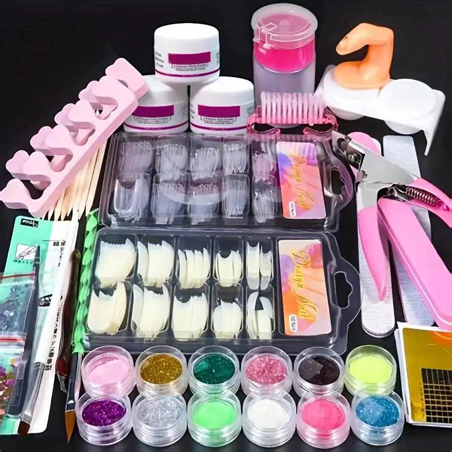 23 in 1 Nail Art Kit, Nail Extension Tools & Accessories, Professional Nail Art Kit, Nail Art Set, Nail Salon Set, Nail Art Supplies for Beginners