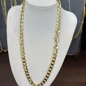 Cadena Cubana Gold-Plated Heavy Chain  for Men Women Fashion Jewelry 20”