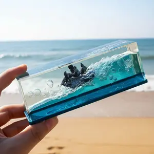 Black Pearl Cruise Ship Fluid Drift Bottle Ornament