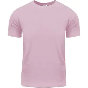 Shaka Wear Men's Active Comfort Cotton Short Sleeve Crew Neck T-Shirt - Pink - Small
