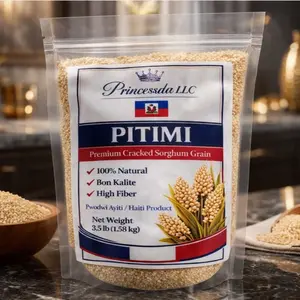 Princessda LLC Pitimi Peyi Premium Cracked Sorghum Grain 100% Natural Bon Kalite High Fiber 3.5 lb Haiti Product