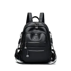 Women's Soft Leather Backpack, Casual Lightweight Backpack, Casual Fashion Multi-Functional Travel Bag, Stylish Student Bookbag, Versatile Daily Use