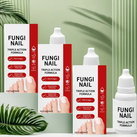 TrueRelief Fungi Triple Action Nail Nutrient Oil - All Natural Nail Repair Drops with Tea Tree Oil, Vitamin E, Glycerin Natural Components, Moisture Enhancing Care, Daily Adult Treatment for Smooth Shine, Manicure Use