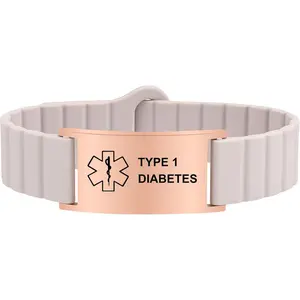 Medical Alert Bracelet for Women Men, Adjustable Waterproof Medical Alert ID Wristband for Diabetic D.N.R Epilepsy Pacemaker