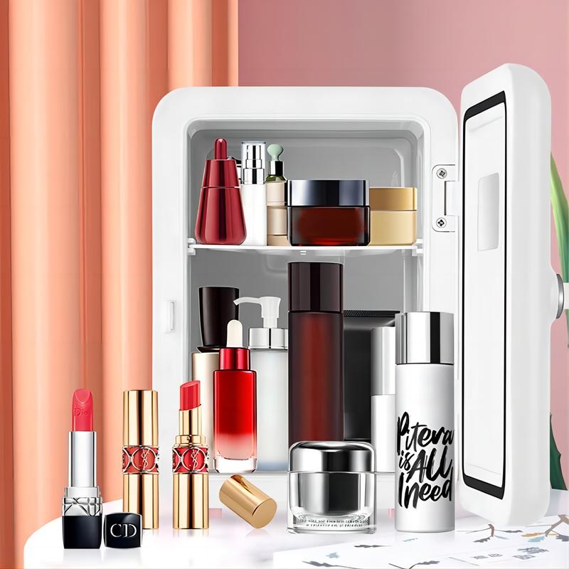 US Plug 110V Mini Multifunction Refrigerator Cosmetics Mask Beverage Dormitory Refrigerators Cooler Warmer Beauty Fridge for Car Home
