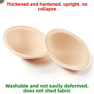 Top Selling Washable Reusable Breast Pads Reinforced Thickened Round Shape Sponge Lined No Collapse for Dance Bras Swimsuit Inserts