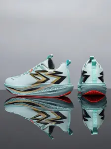 Family Running Shoes, Stylish Cool Colors, Lycra Mesh, Cushioned Carbon Plate, Shock Absorbing Midsole, Lightweight Rubber Sole