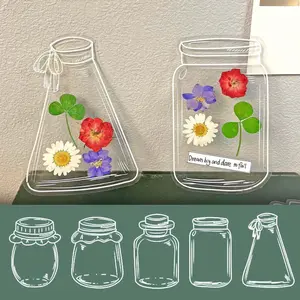 Dried Flower Bookmark Kit 20PCS DIY Transparent Bookmark Craft Set