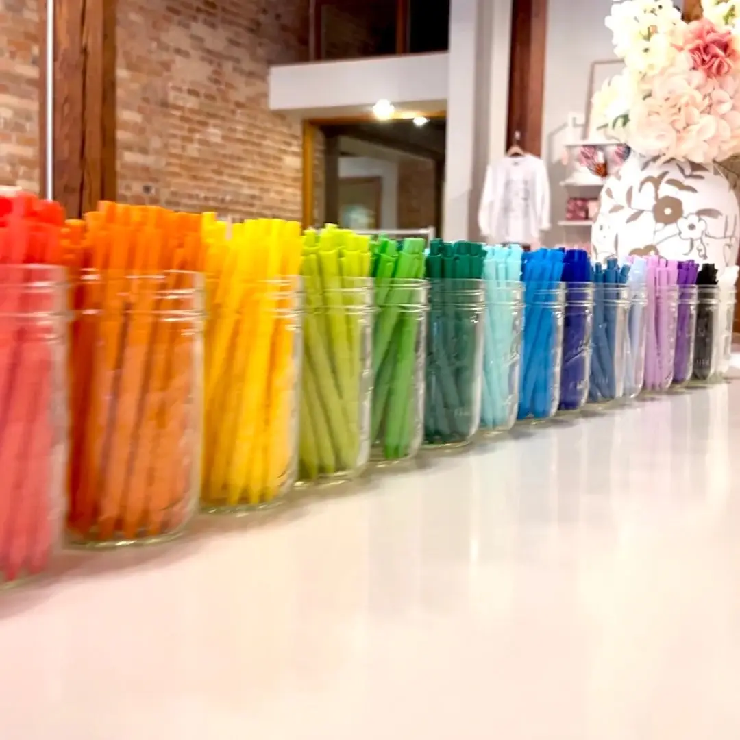 Set of 34 Colored Ink Gel Pens