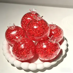 Handmade Pomegranate Crunchy Stress Ball,Soft Stretchy ASMR Fidget Toy,Moldable Vacuum Sealed Stress Balls,for Stress & Anxiety Relief,Aesthetic Desk Toy