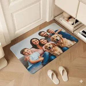 Custom Mat with Photo Personalized Kitchen Mat 20x32in, Thin Diatomaceous Earth Floor Mat, Non-Slip Natural Rubber Bottom Custom Rug for Indoor Home Decor