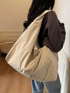 2026 Valentine's Day Gift, Fashionable Plain Crossbody Shoulder Handbag, Large Capacity, Multiple Pockets, Ideal for Work, School, Travel