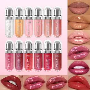 12 Color Pearl Lip Gloss, Moisturizing Long-Lasting Mirror Finish Liquid Lipstick, Non-Sticky High Shine, Lightweight Smooth Texture, Perfect Christmas Valentine Gift