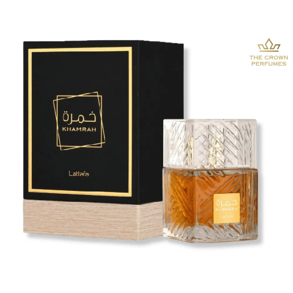 Lattafa Perfumes Khamrah Unisex 3.4 fl oz (100ml) EDP - Arabian Floral Oriental Fragrance, Exotic Spicy Scent, Amber Woody Perfume, Limited Edition, Contains Alcohol, Single Item, Arabian Fragrance, Evening Events