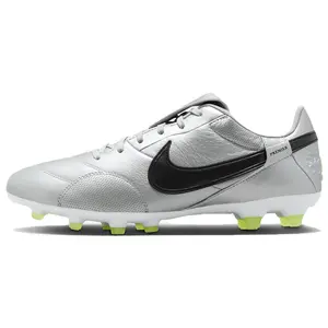 Nike Premier 3 Low-Cut Round-Toe Lace-Up FG Football Cleats for Men in Metallic Silver Trending Shoes, House White Official Shoes to Get / Maison Mihara