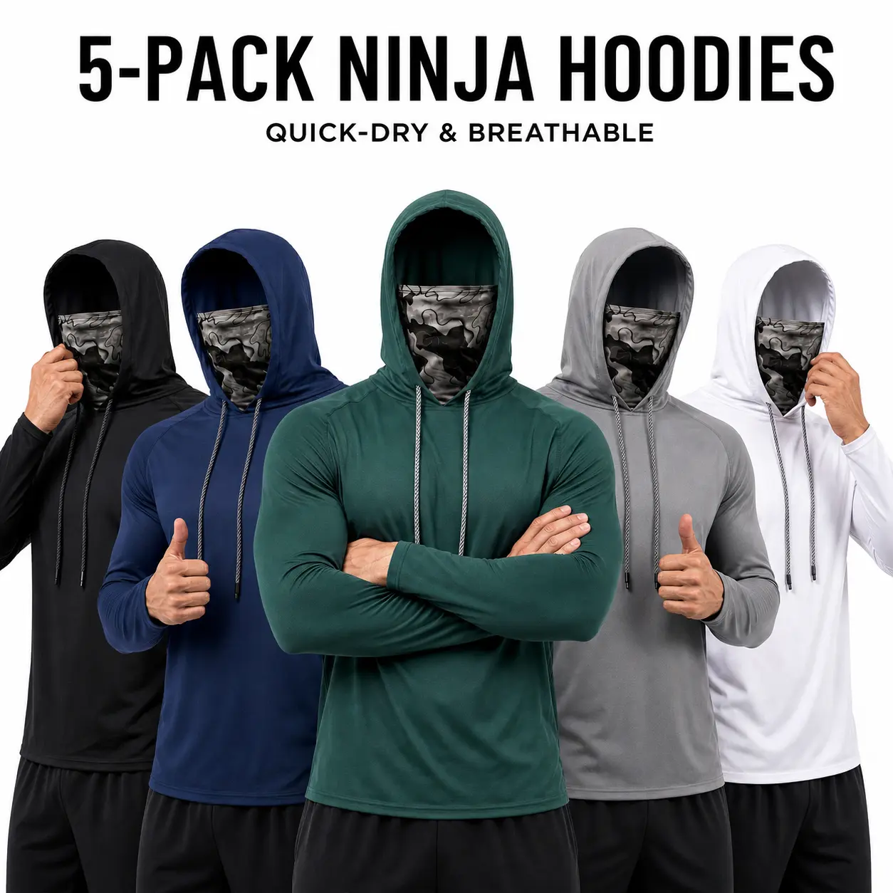 Mens Sun Shirt with Face Cover UPF 50+ Work Hoodie,clothes for back to school,first day of school outfits