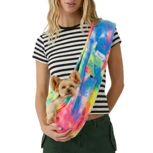 Dog Carrier Sling – Hands-Free Pet Carrier for Cats up to 14 lbs, Dog Slings for Small Dogs, Dog Sling Carrier for Every Day Use, Machine Washable Cool Cat Stuff Puppy pouch cotton lining