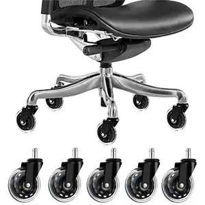 3 inch Office Chair Caster Wheel PU Rubber Caster Rotatable Caster Home Office Chair Furniture Hardware Wheel Replacement