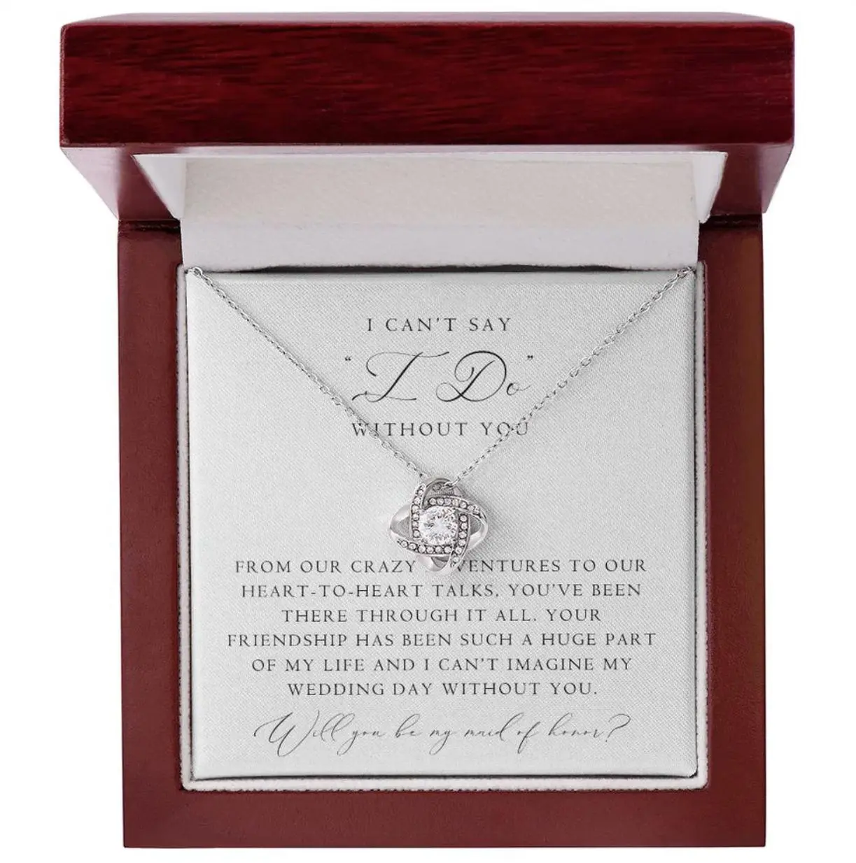I Can't Say I DO Without You Necklace Gift, Gift For Her,Special Occasions, Jewelry With Message Card and Gift Box