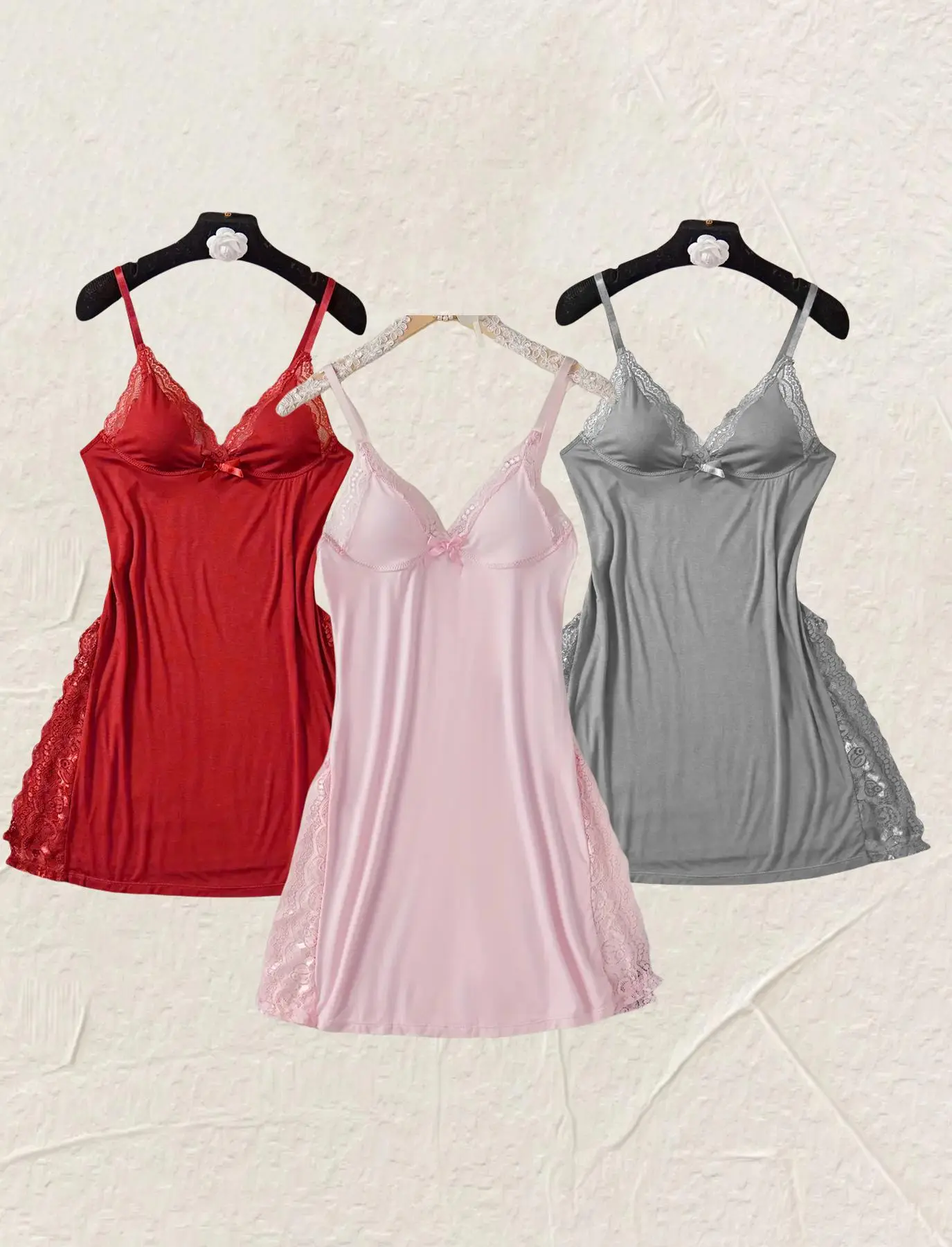 Pink*1 pc+Burgundy*1 pc+Gray*1 pc