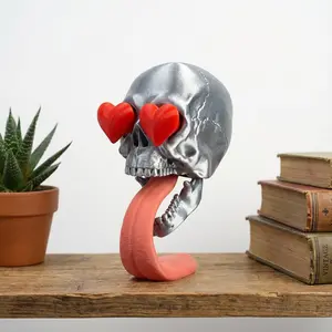 Skull Heart DIY Ornament, Dark Gothic Style Artistic Decorative Piece, Creative Desktop Home Decoration, Trendy Toy for Cool People