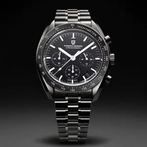 Crescent mens watch mens luxury automatic watch sapphire glass 100M waterproof watch chronograph