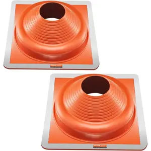 VEVOR Roof Pipe Flashing Boot, Fit Pipe OD 10 to 18, Flexible Silicone Roofing Jack Pipe Flashing, High Temp -101 to 437, Endurable Square Metal Base, for Chimney, Wood Stove Outdoor Vent PipesVEVOR Super Brand Day