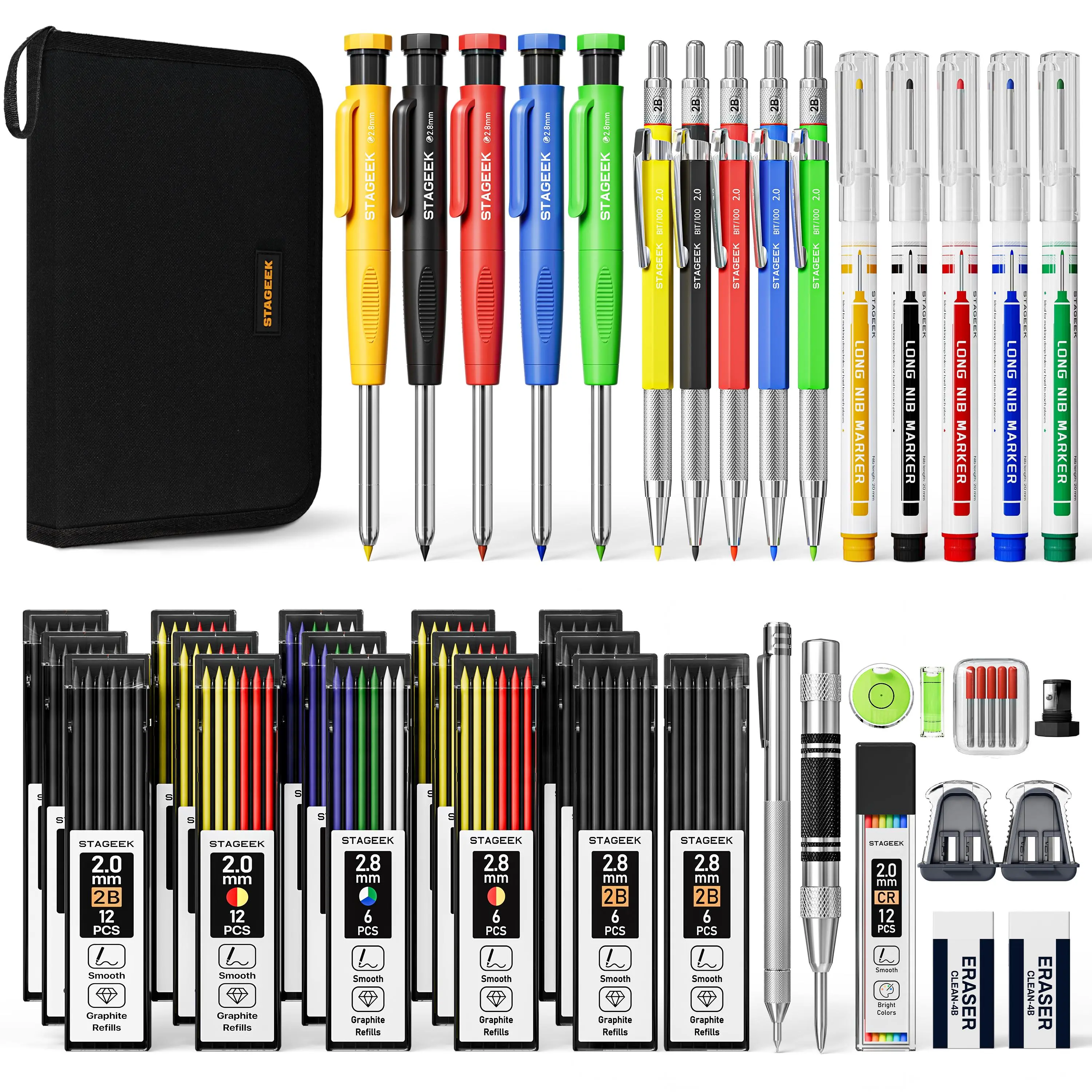 【New】49Pack Carpenter Pencil Set 