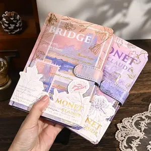 96 Pages Full Color Oil Painting Magnetic Buckle Journal 5.12*7.48 Hardcover Notebook Paper for Writing Work School Study and Business