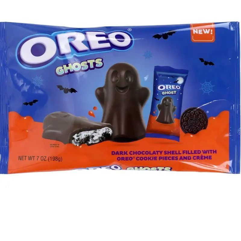 Oreo Ghost Dark Chocolaty Shell Filled With Oreo Cookie Pieces & Creme- 1 Bag