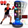 HopeRock Interactive Kids Boxing Bag Music and Light, 4 Game Modes, Scoring Feature, Practice Karate and Taekwondo, Perfect Birthday Gift for Boys and Girls 4-12