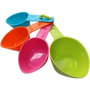 Rypet Dog Food Scoop Set of 4 - Plastic Measuring Cups for Dog, Cat and Bird Food (Random Color) RYPET