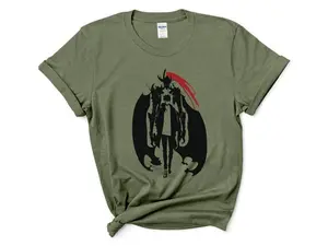 Solo Leveling T-Shirt, Igris Bloodred T-Shirt Warrior, Shadow Monarch Anime T-Shirt, Manga Fan Gift, Japanese Otaku Graphic T-Shirt