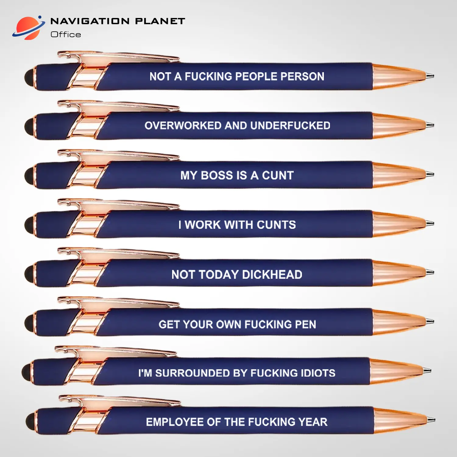 Office Humor Pen Set, Curse Word Pens for Work, Overworked and Underf*cked, Funny Employee Gift, Stress Relief Desk Supplies, Adult Sarcastic Office Gift Ballpoint Pen Set Ballpen Set,back to school,back to school haul