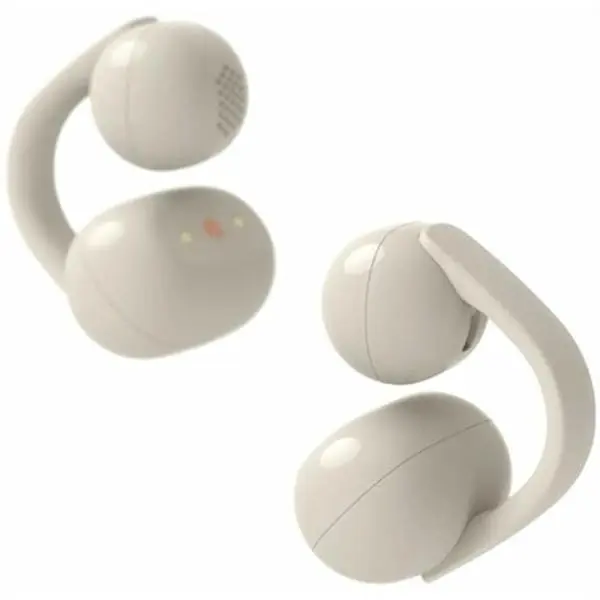 Refurbished - Sony LinkBuds Clip Open-Ear Truly Wireless Earbuds, Comfortable & Secure Fit, Lightweight Clip-On Design, Touch Controls, Ambient Sound Awareness, Water Resistant, Up to 37 Hrs of Playback, Greige