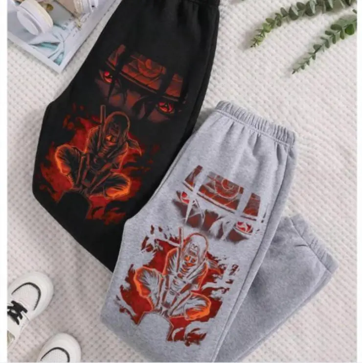 Itachi Unisex Anime Print Sweatpants, Anime Color Sweatpants, Trendy Top Sweatpants, Unisex Cotton Graphic Casual Sweatpants, Gift For Fan, Men and Women, Best Gift