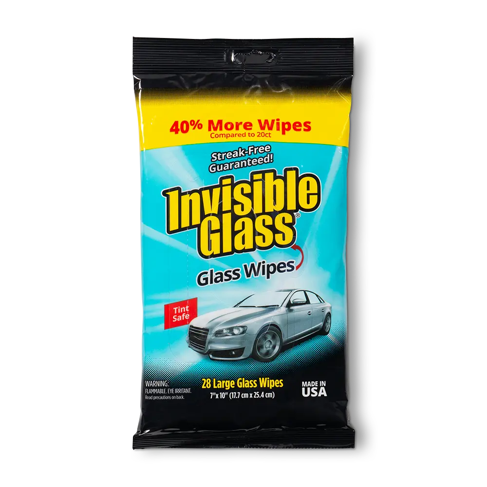 Auto Glass Cleaning Wipes, Flat Pack Household Cleaners for Garage Mirrors and Windows