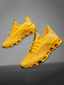 Men's Casual Sports Shoes Spring Summer 2026, Stylish Blade Sole Design, Breathable Mesh Running Sneakers, Large Size Available