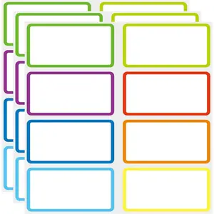 Dry Erase Labels Sticky Notes for Storage Bins Organizing Jar Pantry,  Removable Label Stickers for Kitchen Office School  Purpose Use (2 * 4 inches 8 Colors)