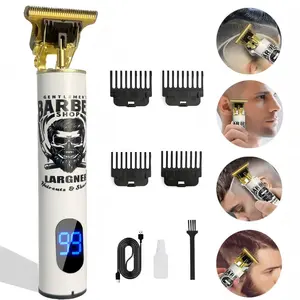 Rechargeable Electric Hair Trimmer Kit, 1 Set Cordless T-blade Hair Clipper with Accessories, Professional Hair Grooming Kit for Men