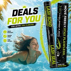 DREAMYBOND Lash Bond and Seal, Waterproof 2 in 1 Glue for DIY Cluster Eyelash Extensions, Long-Lasting Hold & Latex-Free Cosmetic