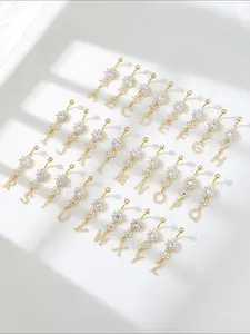 Fashion Letter Rhinestone Belly Ring, Casual Body Jewelry for Party, Daily Clothing Decor for Girl