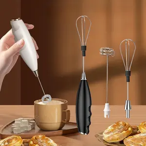 1pc Handheld Electric Milk Frother & Mixer - Portable - Egg Beater, Foam Maker for Coffee, Latte, Cappuccino, Matcha with Lightweight Plastic Container, for, Travel, Camping, Picnics - Suitable for Coffee & Tea Drinks