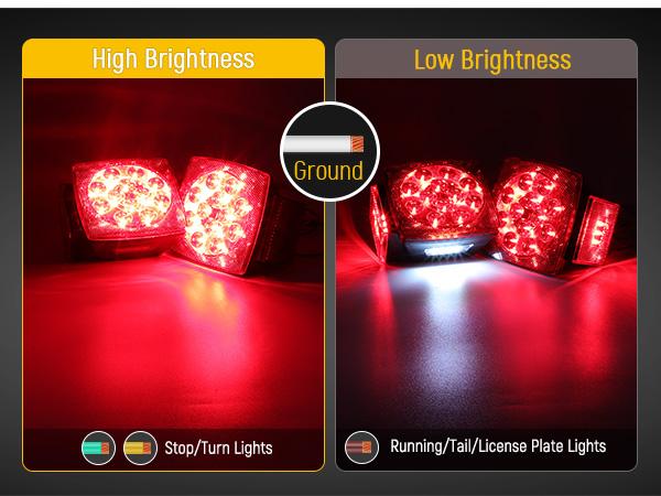 Partsam LED Side Marker Running Light Lamp for Trailers Trucks